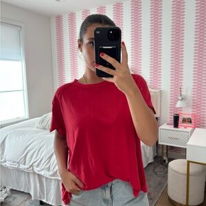 Red Free People Casual Top